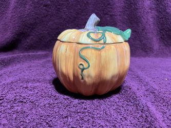 Ceramic Pumpkin with Scented Candle