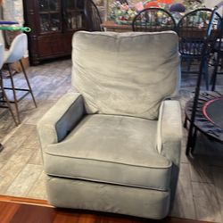Gray rocker recliner
