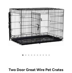 PRECISION PET TWO DOOR WIRE DOG CRATE 24 INCH 15-30 LBS - BLACK PROVALUE