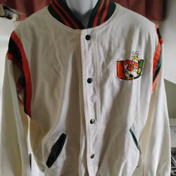 Vintage Starter Miami Hurricanes Mens Button Down Jacket Large RARE