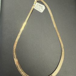 14k herringbone necklace