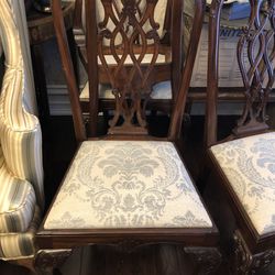 Set Of 6 Queen Anne Dining Chairs