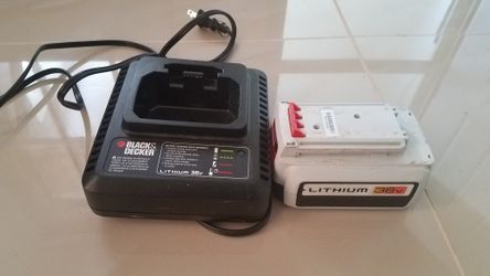 Black & decker 36v lithium battery and charger