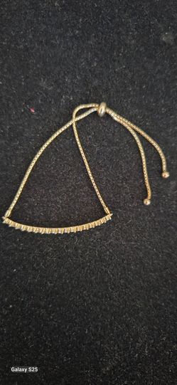 Sterling silver/white topaz bolo/Tennis bracelet
