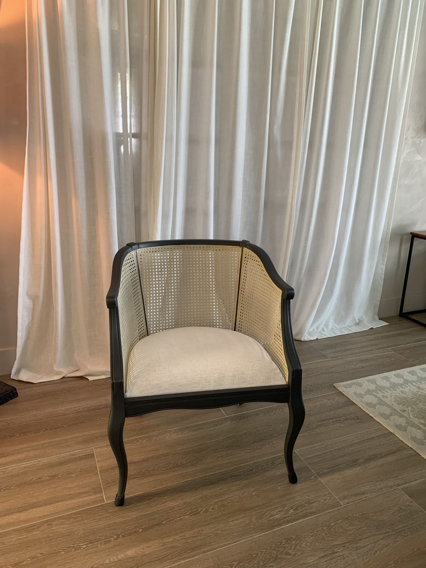 Designer Rattan Barrel Chair – Newly Refurbished