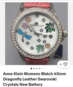 Anne Klein Women's Dragonfly Crystal Watch