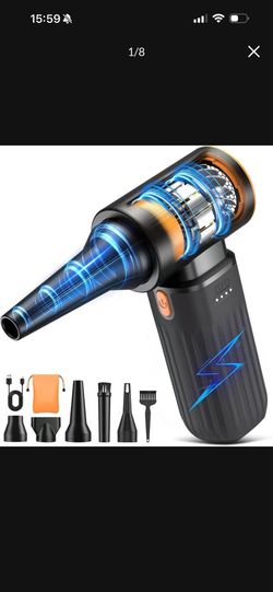 Brand new in box Compressed Air Duster, 260000RPM Cordless Electric Air Blower with Brushless Motor, 3-Speed Adjustable & Rechargeable – Powerful Dust