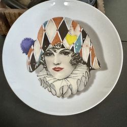 Christian Lacroix Vista Alegre Harlequin Porcelain Collector Plate Multicolor