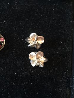 Sterling silver earrings-MPU