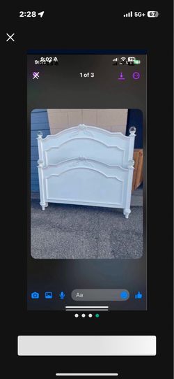 ❤️BEAUTIFUL BEDROOM SET: FULL  SIZE BED FRAME, DRESSER —WHITE COLOR ❤️