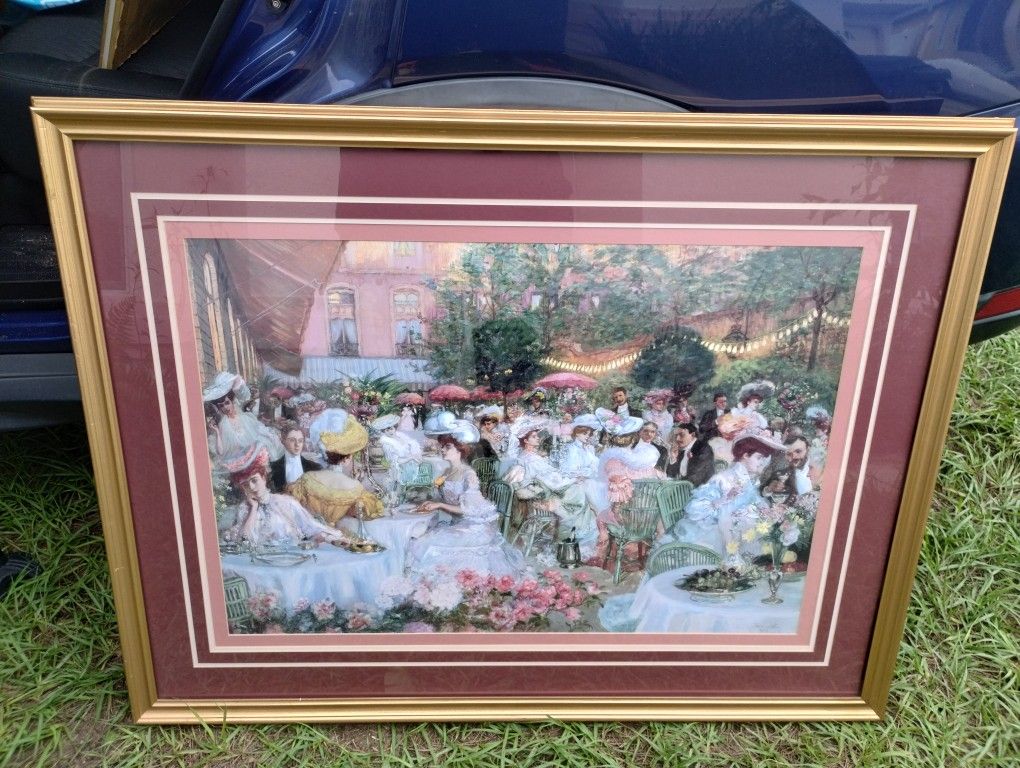 33 X42.5" Summer Solstice Painting Framed(2)