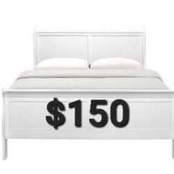 New Queen-Sized Bed Frame - Mattress and Box Spring Sold Separately 