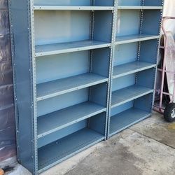 (Two) Heavy Duty Metal Shelves For Sale.