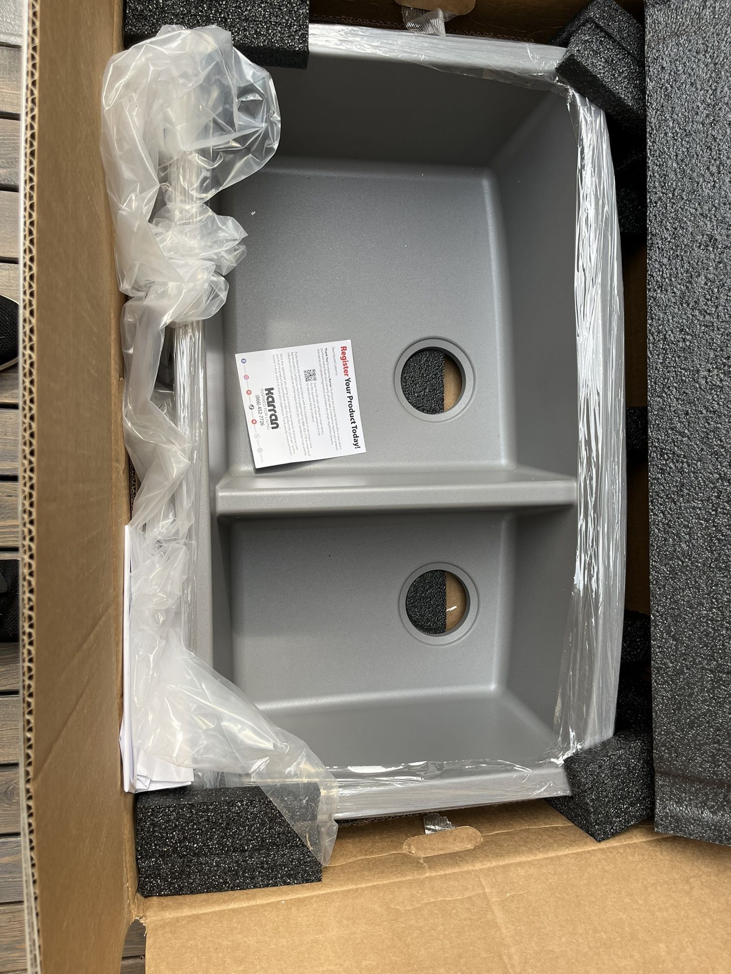 Brand New Karran Undermount Quartz Composite Sink