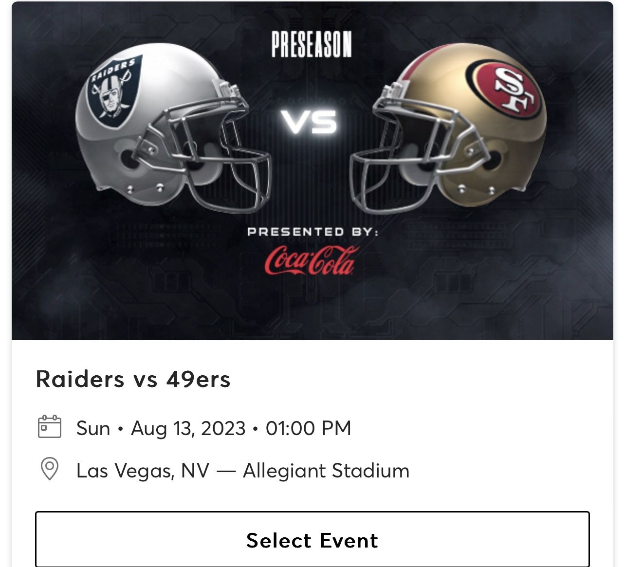 Raiders vs Seahawks - Section 136 Allegiant Stadium for Sale in Las Vegas,  NV - OfferUp