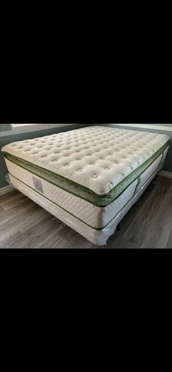 Ck organic elite superior hybrid cool gel memory foam pillow top 14inch mattress