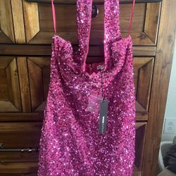 Pink Sequin Dress