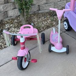 Radio Flyer Toys Tricycle, And Scoter 