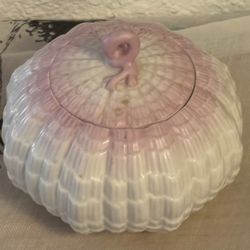 Antique Black Hallmark  Belleek Sugar Bowl