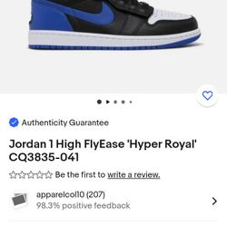 Jordan 1 high flyease hyper Royal