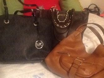 3 Authentic Michael Kors Leather Bags