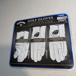 Callaway Golf Gloves Premium 3-Pack Cabretta Leather "Large"  New sealed