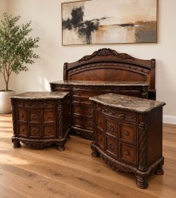 King size bedroom.  Ashley Furniture