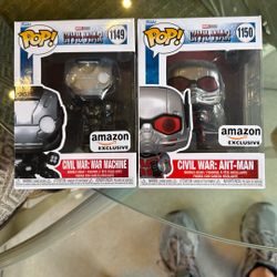 Funko Pop Marvel Civil War Ant Man And War Machine Exclusives