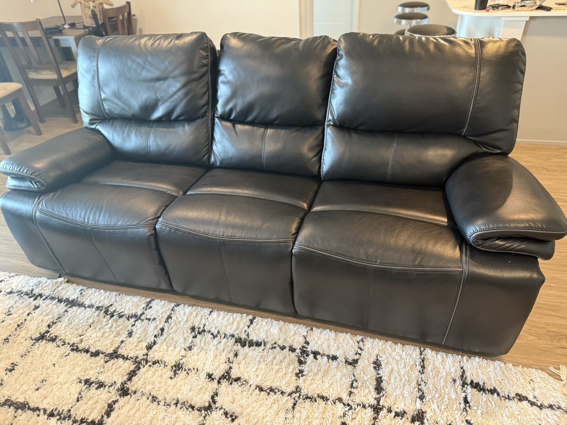 Leather Power Recliner Sofa
