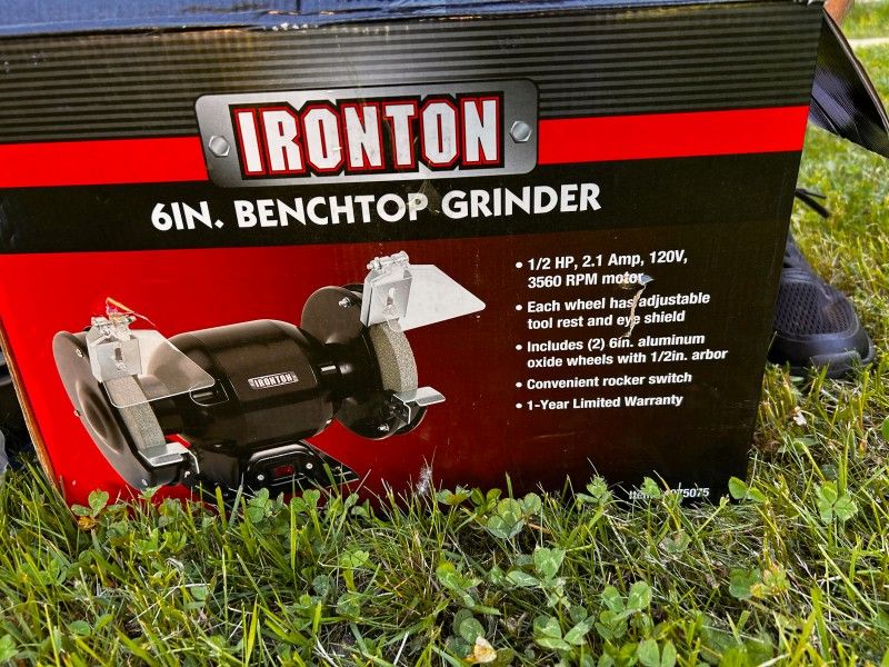 6" Irontone Bench Grinder w/attachments
