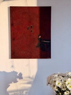 Original Painting – “The Red Room” Acrylic on canvas | 22x28 inch | Ready to hang