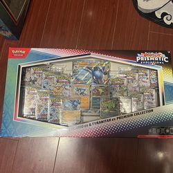 Pokemon Prismatic Evolutions Lucario & Tyranitar EX Premium Collection