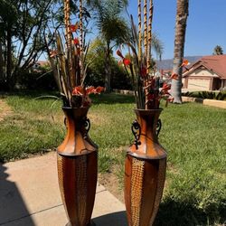 Metal decorative vases