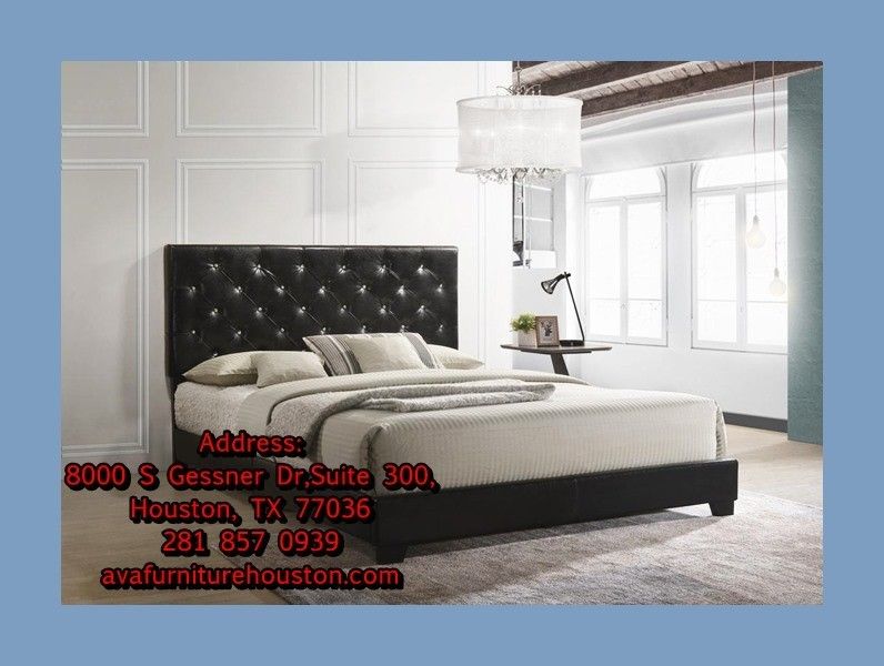 black queen bed frame