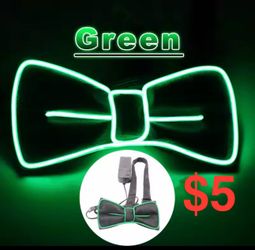 Hercicy Light Up Bow Tie for Men, LED Neon Bowtie, Funny Neckties, for Boys, Girls, Women, Glow in the Dark Party Costume