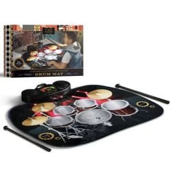1 Box Of 8 Sound Electric Percussion Drum Mat includes 2 Drumsticks. 