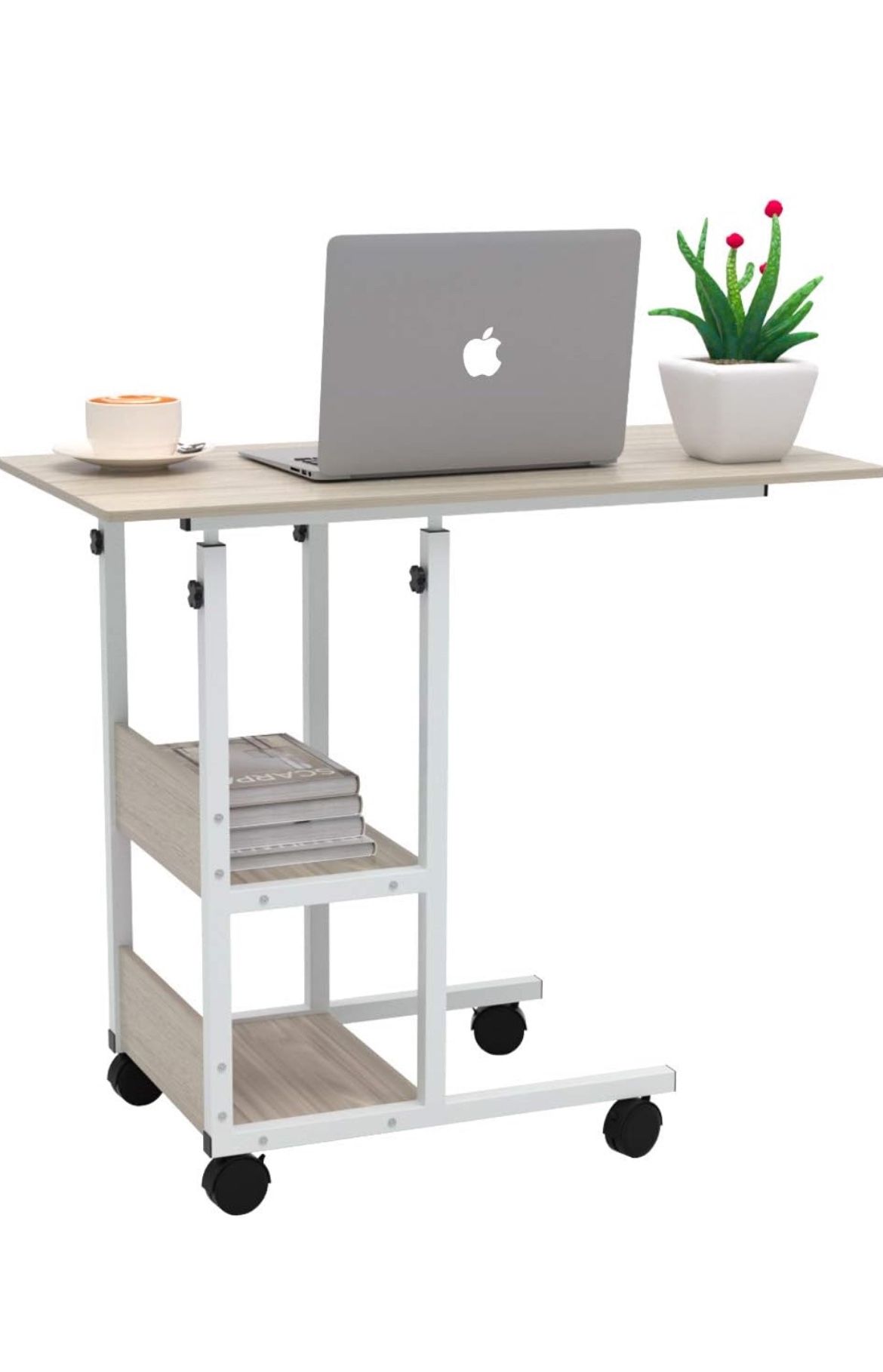 Home Office Desk 31x16'' Moveable Height Adjustable Creative PC Notebook Standing Laptop Cart En