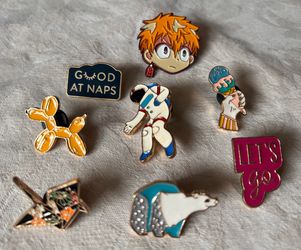 Assorted Enamel Pins (8)