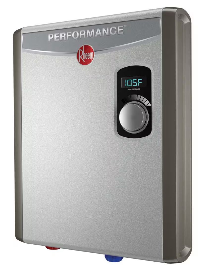 Rheem 18kW 240V Tankless Electric Water Heater, Gray