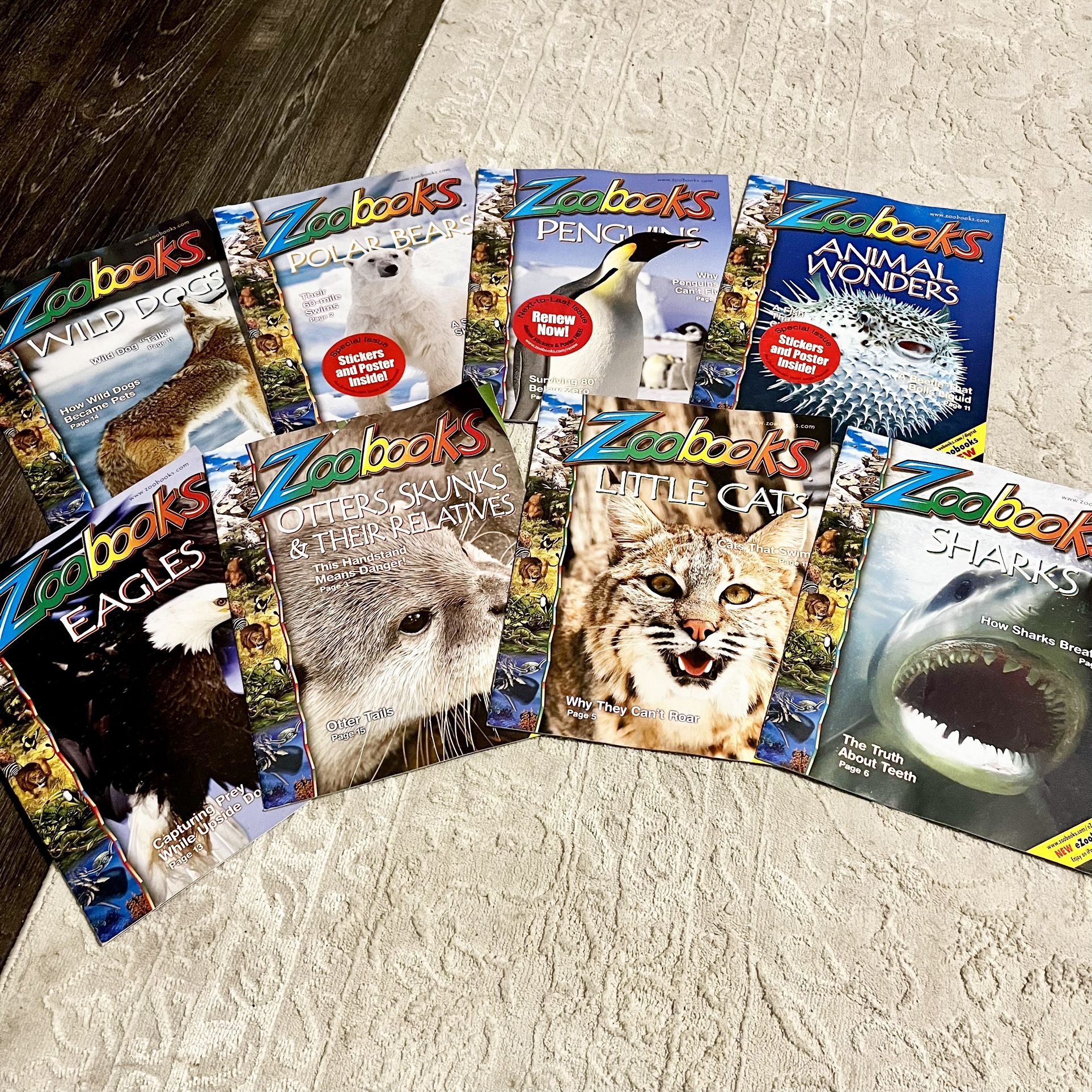 Vintage Lot Of 8 Zoobooks