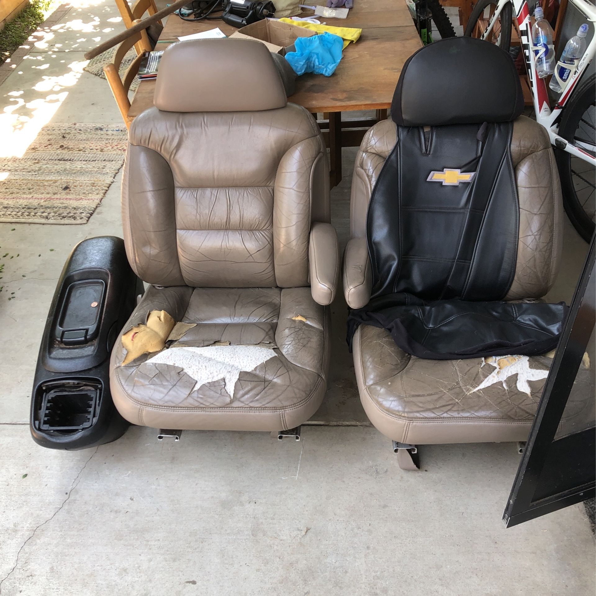 Mid/late 90’s Chevy Silverado Leather Bucket Seats 