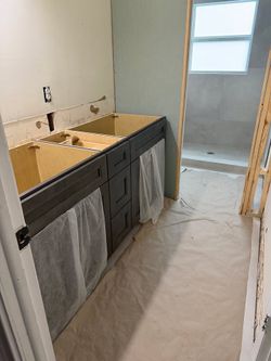 Smoky Gray 72” Vanity Cabinetry w/ Drawers