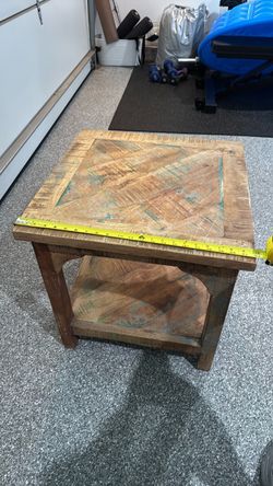 Solid wood side table