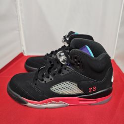 Size - 4.5Y - Nike Air Jordan 5 Retro Top 3 Red Grape Metallic Cz2989-001