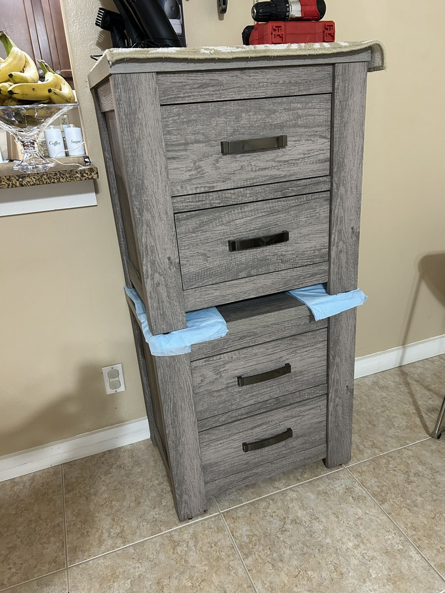 Two nightstands, dresser and mirror ( Price firm )