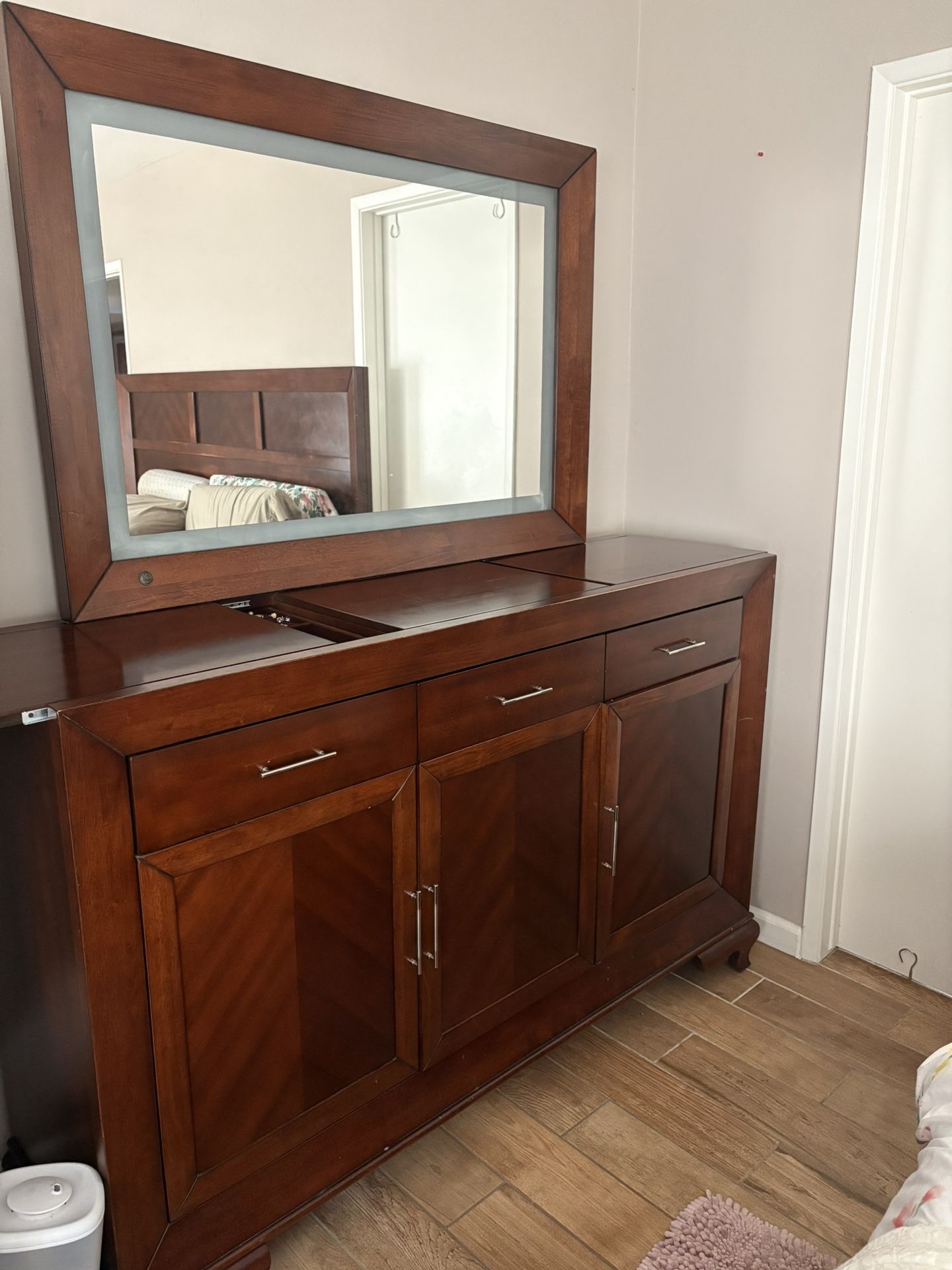 Nice Wood Bedroom Set For Sale