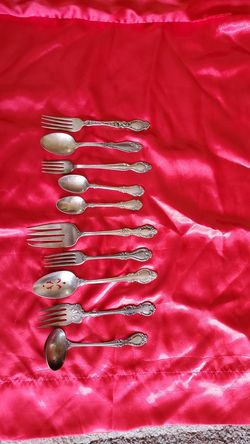 Old silver plated flatware