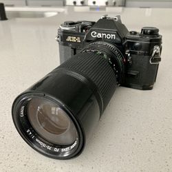 Canon AE-1 Camera Body with Canon 70-150mm Lens 