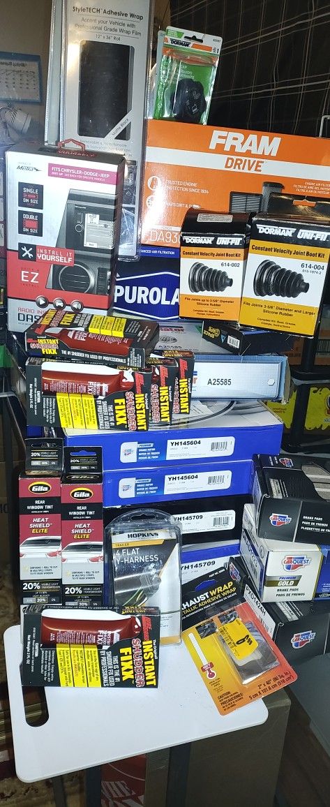 CAR PARTS!!!  BRAKES, ROTORS, TINT, FLUIDS, FILTERS ETC!!!