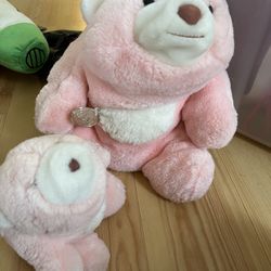 Quality Mommy and baby pink Gund Snuffles bears